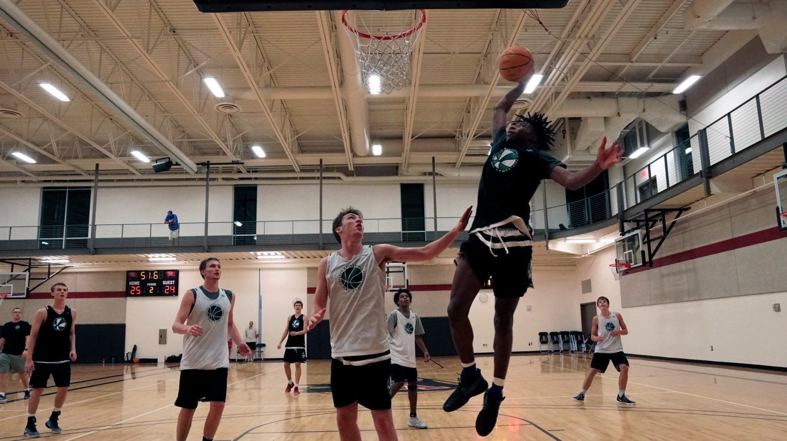 Basketball boys layup
