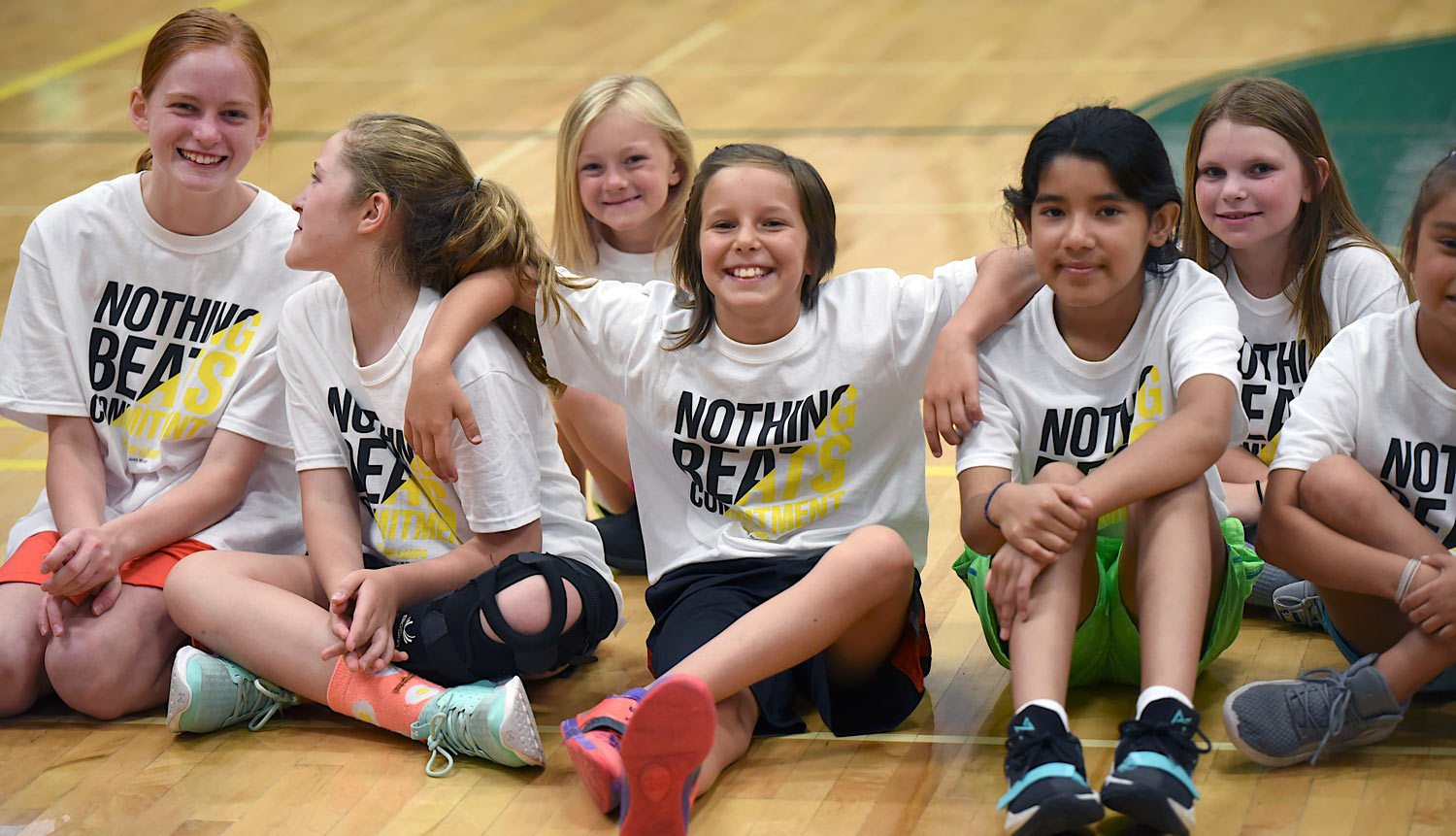 Basketball young team girls